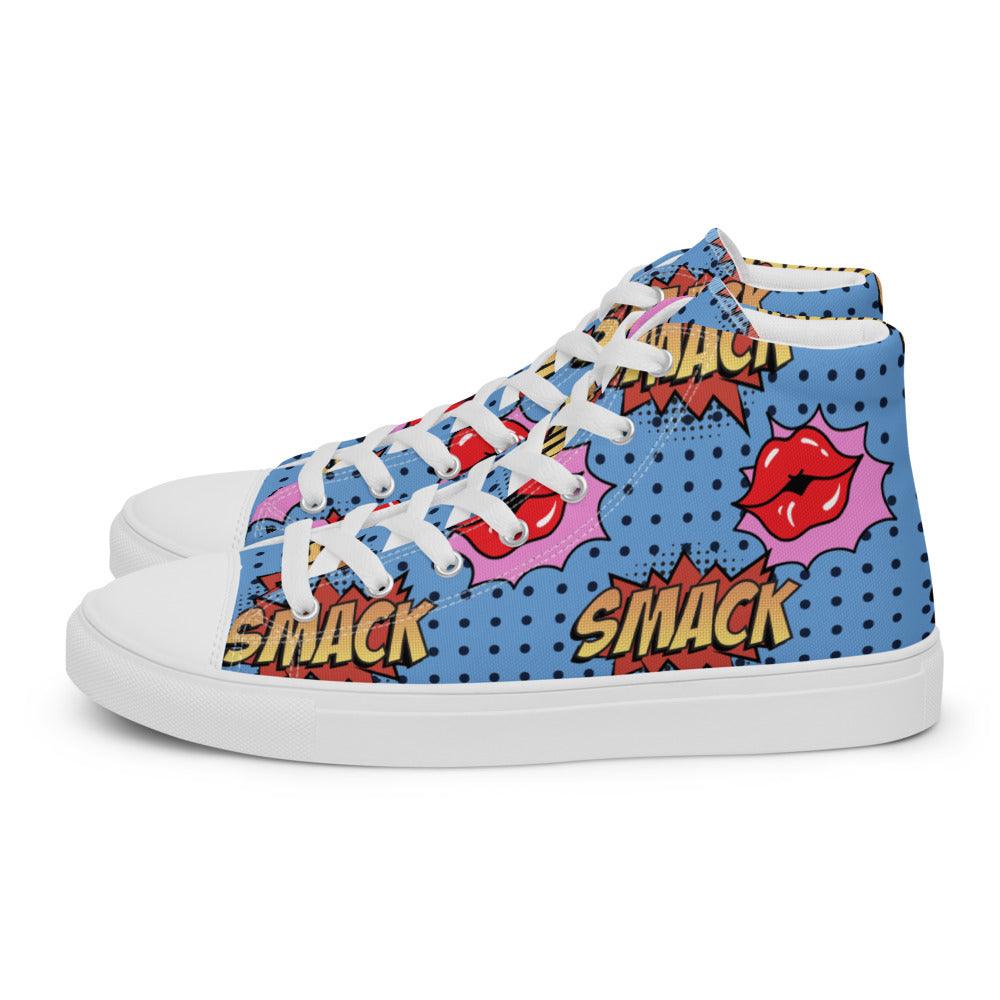 Sugar Smacks Men’s High Top Canvas Shoes - MessyBunFun - Your Destination for Stylish Unisex Clothing, Tops and bottoms - MessyBunFun.com