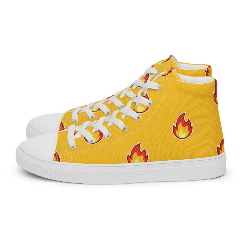 Flame Jumper Men’s High Top Canvas Shoes - MessyBunFun - Your Destination for Stylish Unisex Clothing, Tops and bottoms - MessyBunFun.com