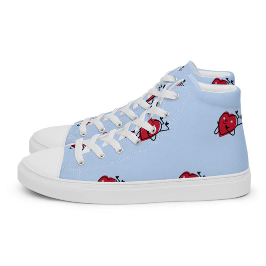 Falling 4 U Men’s High Top Canvas Shoes - MessyBunFun - Your Destination for Stylish Unisex Clothing, Tops and bottoms - MessyBunFun.com