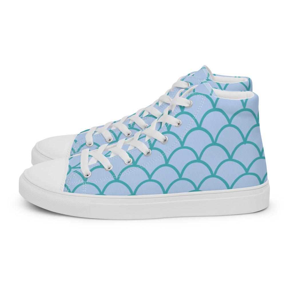 A Mermaid's Tail Men’s High Top Canvas Shoes