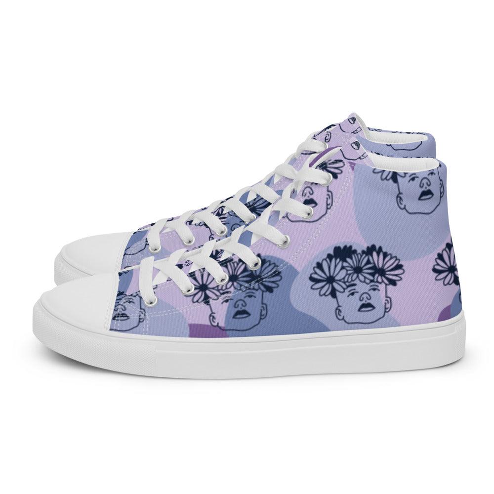 Tropical Dreams Men’s High Top Canvas Shoes - MessyBunFun - Your Destination for Stylish Unisex Clothing, Tops and bottoms - MessyBunFun.com