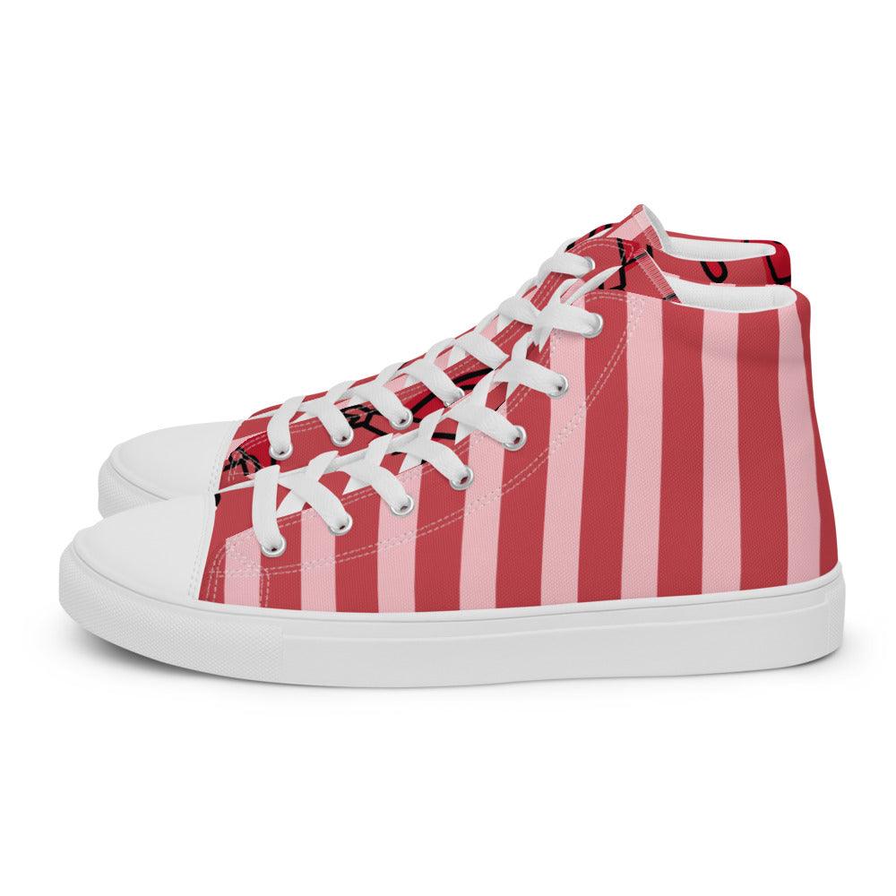 Circus Tent Men’s High Top Canvas Shoes - MessyBunFun - Your Destination for Stylish Unisex Clothing, Tops and bottoms - MessyBunFun.com