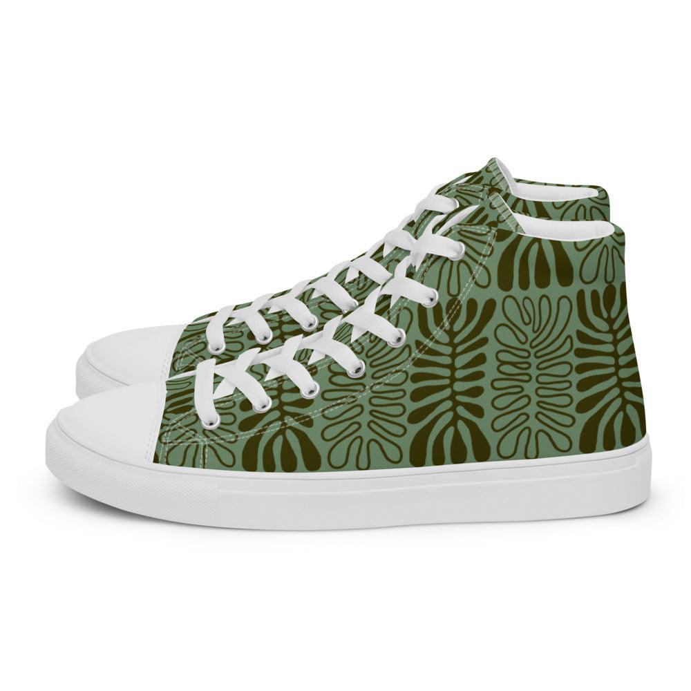 Tropical Forest Men’s High Top Canvas Shoes - MessyBunFun - Your Destination for Stylish Unisex Clothing, Tops and bottoms - MessyBunFun.com