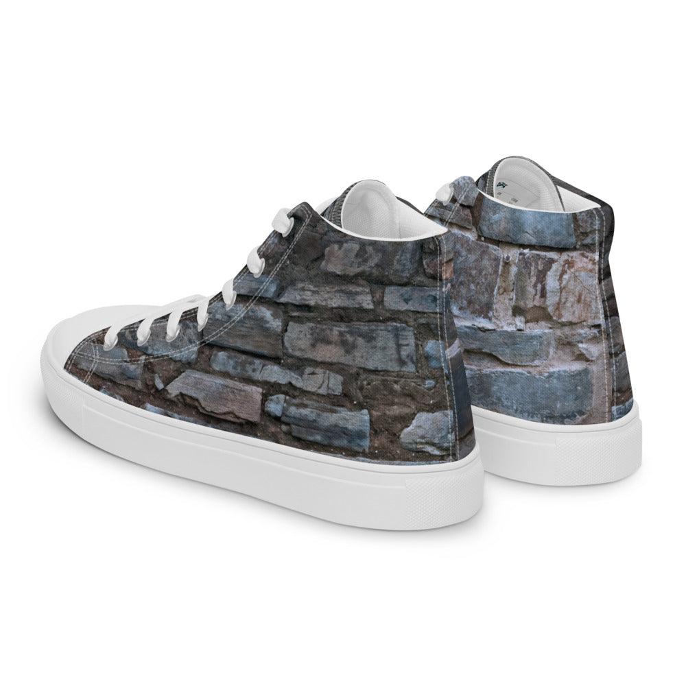 Stone Cold Men’s High Top Canvas Shoes - MessyBunFun - Your Destination for Stylish Unisex Clothing, Tops and bottoms - MessyBunFun.com