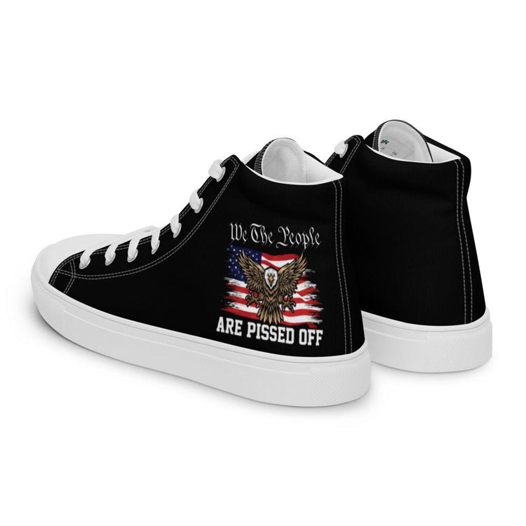 We The People Are Pissed Off Men’s High Top Canvas Shoes