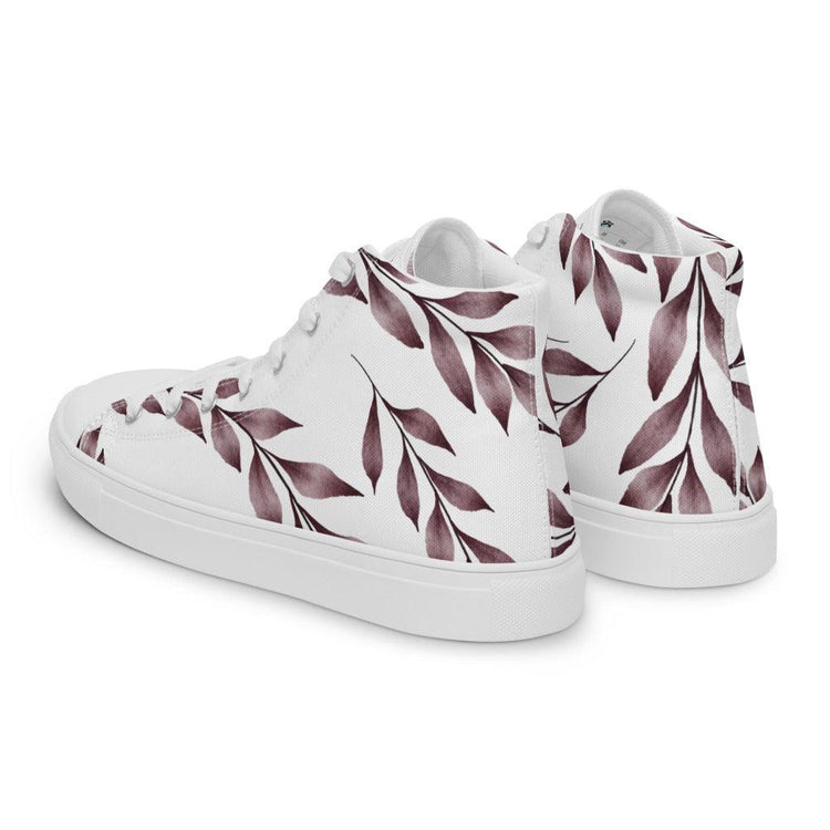 Bronze Vines Men’s High Top Canvas Shoes - MessyBunFun - Your Destination for Stylish Unisex Clothing, Tops and bottoms - MessyBunFun.com