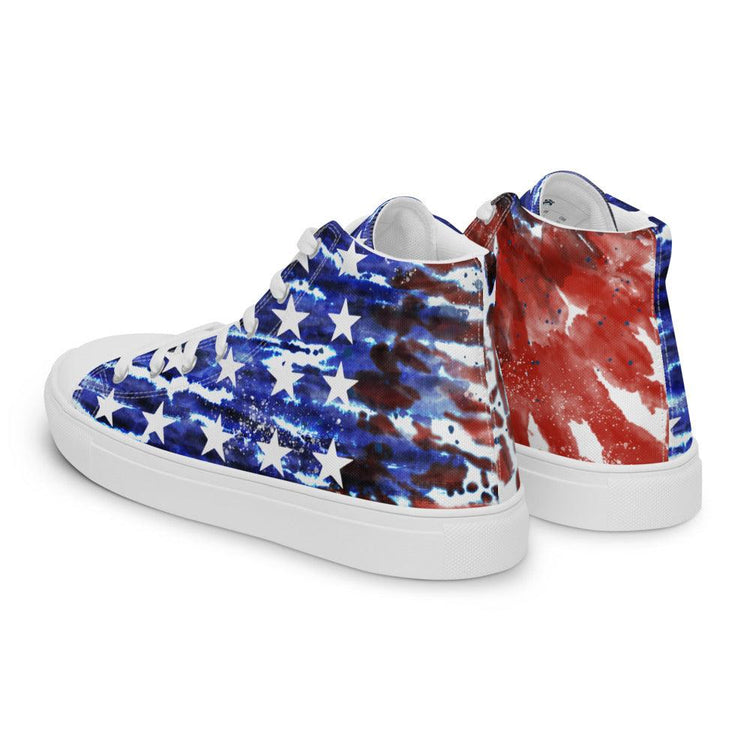 USA Racers Men’s High Top Canvas Shoes - MessyBunFun - Your Destination for Stylish Unisex Clothing, Tops and bottoms - MessyBunFun.com