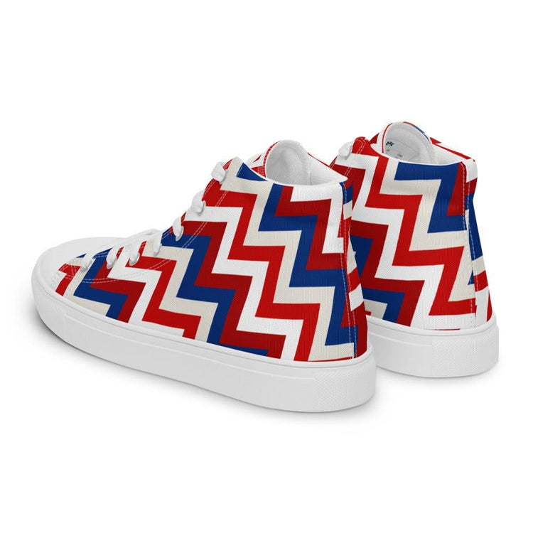 ZigZag USA Men’s High Top Canvas Shoes - MessyBunFun - Your Destination for Stylish Unisex Clothing, Tops and bottoms - MessyBunFun.com