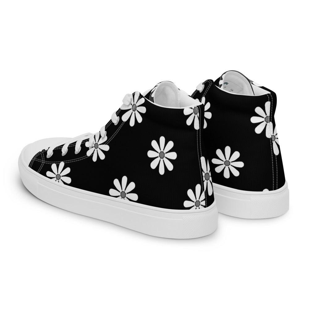 Black Daisey Men’s High Top Canvas Shoes - MessyBunFun - Your Destination for Stylish Unisex Clothing, Tops and bottoms - MessyBunFun.com