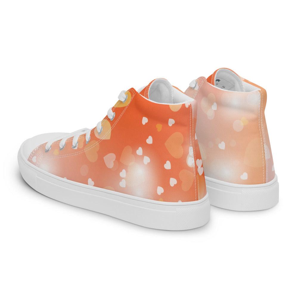 Sweet Heart Dreams Men’s High Top Canvas Shoes - MessyBunFun - Your Destination for Stylish Unisex Clothing, Tops and bottoms - MessyBunFun.com