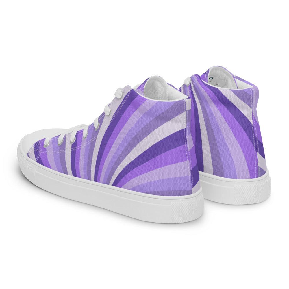 Purple Haze Men’s High Top Canvas Shoes