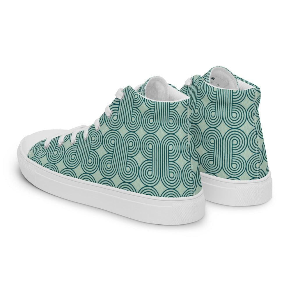 Spaghetti Bowl Men’s High Top Canvas Shoes - MessyBunFun - Your Destination for Stylish Unisex Clothing, Tops and bottoms - MessyBunFun.com