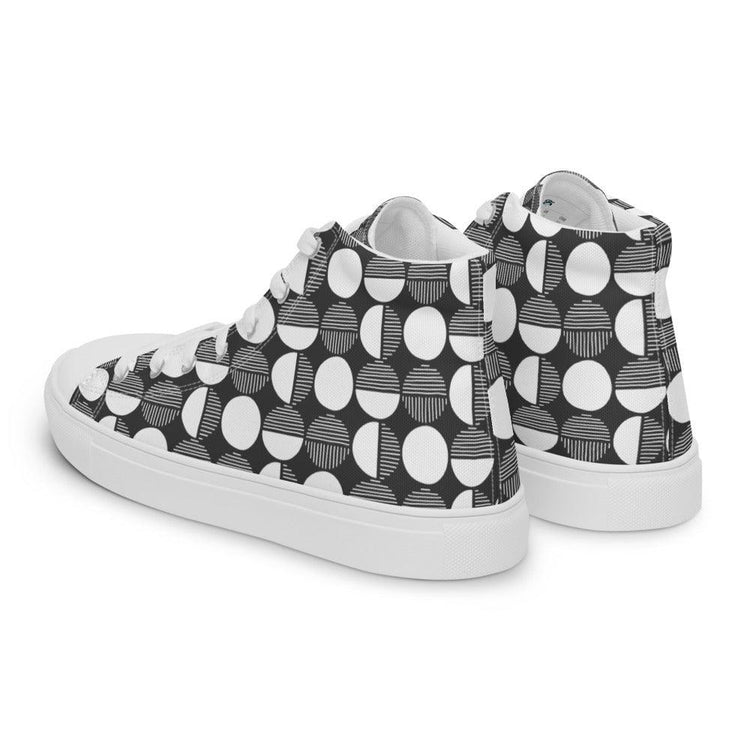 Circle and a Half Men’s High Top Canvas Shoes - MessyBunFun - Your Destination for Stylish Unisex Clothing, Tops and bottoms - MessyBunFun.com