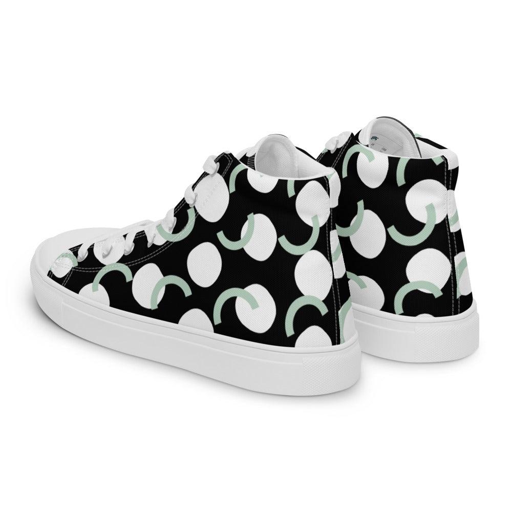 Elbow Noodles Men’s High Top Canvas Shoes - MessyBunFun - Your Destination for Stylish Unisex Clothing, Tops and bottoms - MessyBunFun.com