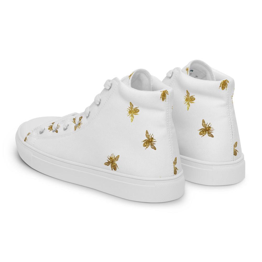 Bees on Me Men’s High Top Canvas Shoes