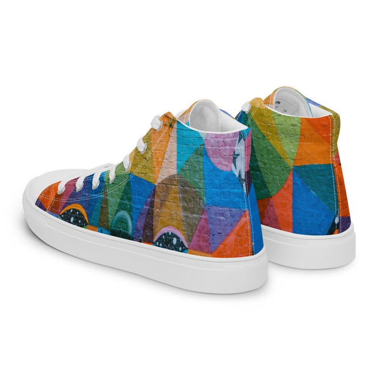 Color Me Men’s High Top Canvas Shoes - MessyBunFun - Your Destination for Stylish Unisex Clothing, Tops and bottoms - MessyBunFun.com