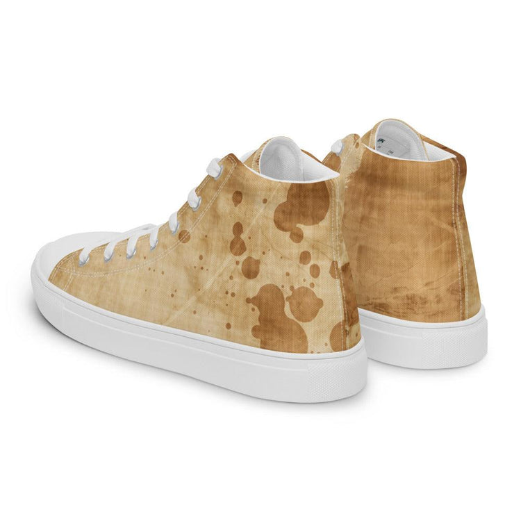 Drop Cloth Men’s High Top Canvas Shoes - MessyBunFun - Your Destination for Stylish Unisex Clothing, Tops and bottoms - MessyBunFun.com