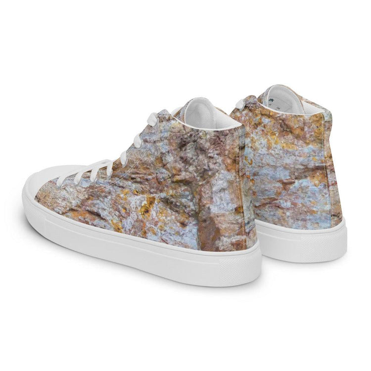 Rock Face Men’s High Top Canvas Shoes - MessyBunFun - Your Destination for Stylish Unisex Clothing, Tops and bottoms - MessyBunFun.com