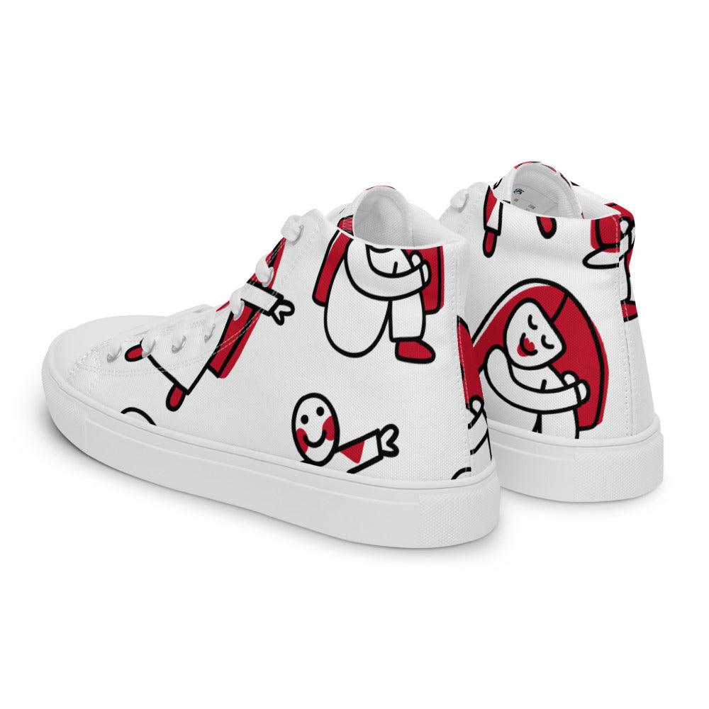 Gingerbread Time Men’s High Top Canvas Shoes - MessyBunFun - Your Destination for Stylish Unisex Clothing, Tops and bottoms - MessyBunFun.com