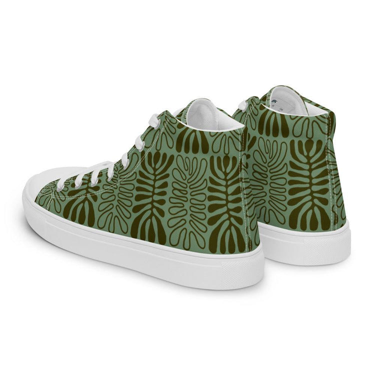 Tropical Forest Men’s High Top Canvas Shoes - MessyBunFun - Your Destination for Stylish Unisex Clothing, Tops and bottoms - MessyBunFun.com