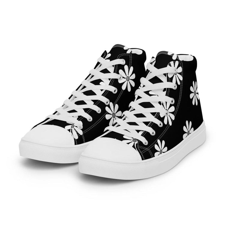 Black Daisey Men’s High Top Canvas Shoes - MessyBunFun - Your Destination for Stylish Unisex Clothing, Tops and bottoms - MessyBunFun.com