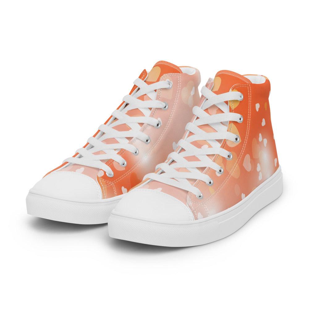 Sweet Heart Dreams Men’s High Top Canvas Shoes - MessyBunFun - Your Destination for Stylish Unisex Clothing, Tops and bottoms - MessyBunFun.com