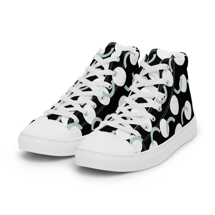 Elbow Noodles Men’s High Top Canvas Shoes - MessyBunFun - Your Destination for Stylish Unisex Clothing, Tops and bottoms - MessyBunFun.com