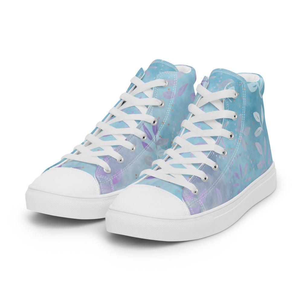 Batik Forest Men’s High Top Canvas Shoes - MessyBunFun - Your Destination for Stylish Unisex Clothing, Tops and bottoms - MessyBunFun.com