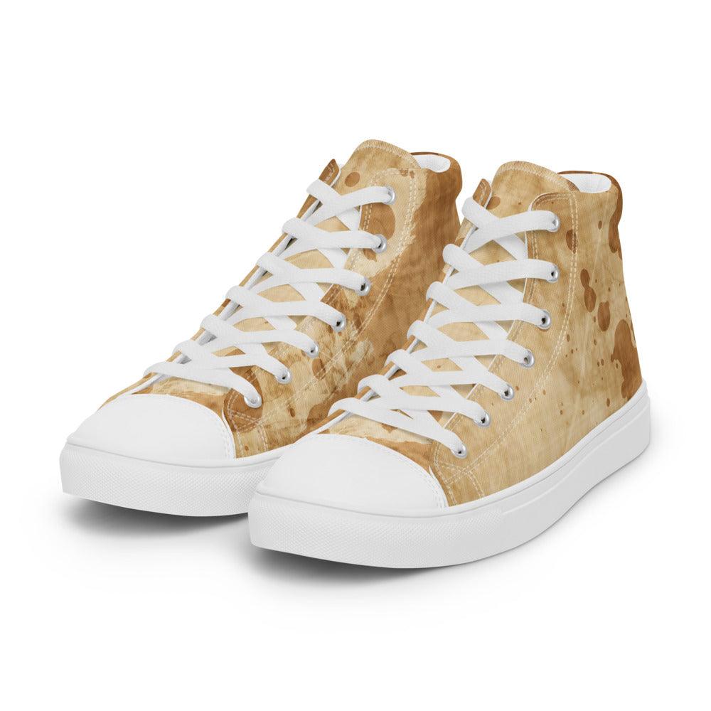 Drop Cloth Men’s High Top Canvas Shoes - MessyBunFun - Your Destination for Stylish Unisex Clothing, Tops and bottoms - MessyBunFun.com