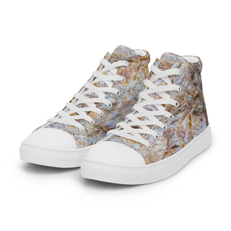 Rock Face Men’s High Top Canvas Shoes - MessyBunFun - Your Destination for Stylish Unisex Clothing, Tops and bottoms - MessyBunFun.com