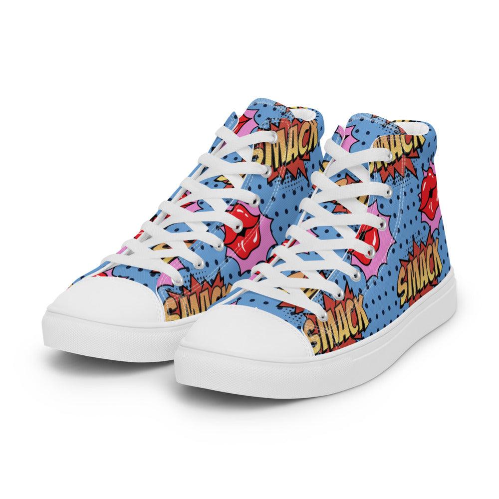 Sugar Smacks Men’s High Top Canvas Shoes - MessyBunFun - Your Destination for Stylish Unisex Clothing, Tops and bottoms - MessyBunFun.com