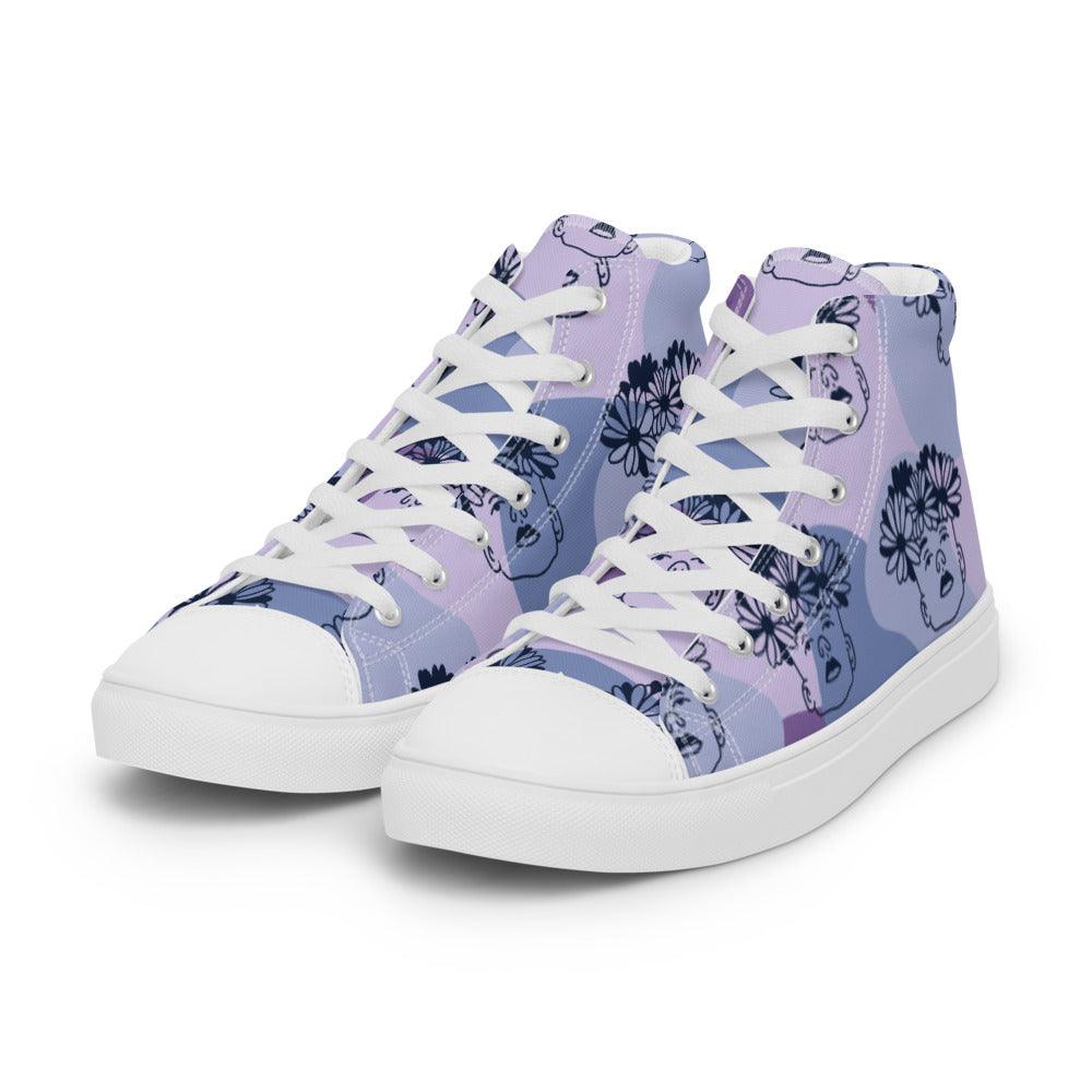 Tropical Dreams Men’s High Top Canvas Shoes - MessyBunFun - Your Destination for Stylish Unisex Clothing, Tops and bottoms - MessyBunFun.com