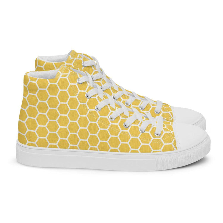 Honeycomb Men’s High Top Canvas Shoes