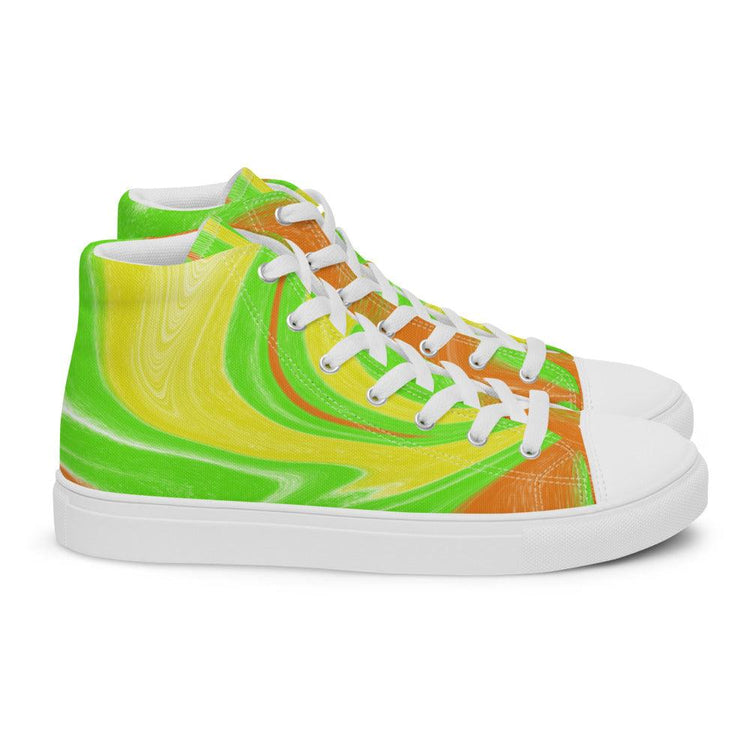 Citrus Men’s High Top Canvas Shoes - MessyBunFun - Your Destination for Stylish Unisex Clothing, Tops and bottoms - MessyBunFun.com