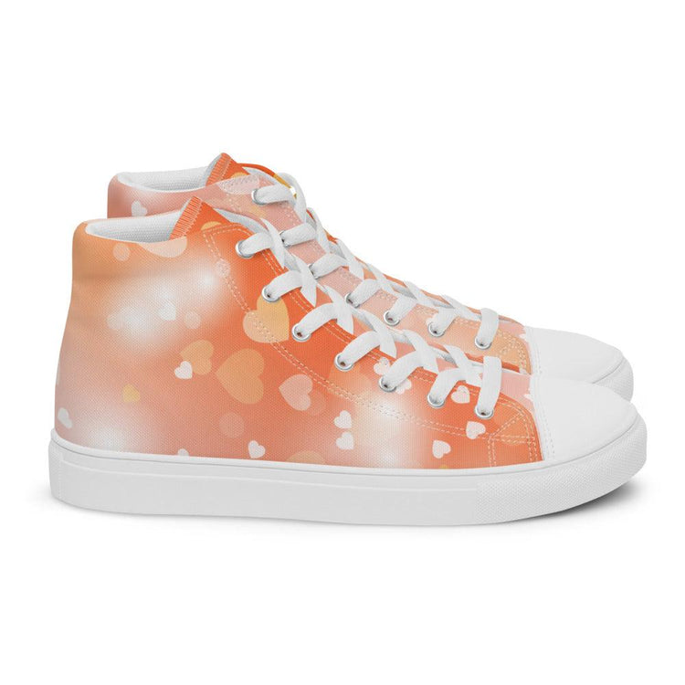 Sweet Heart Dreams Men’s High Top Canvas Shoes - MessyBunFun - Your Destination for Stylish Unisex Clothing, Tops and bottoms - MessyBunFun.com