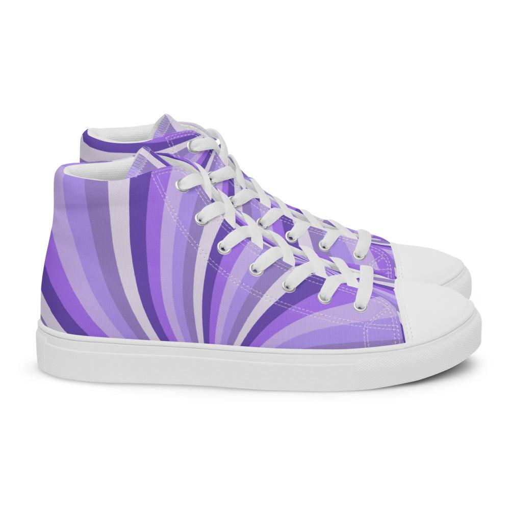 Purple Haze Men’s High Top Canvas Shoes