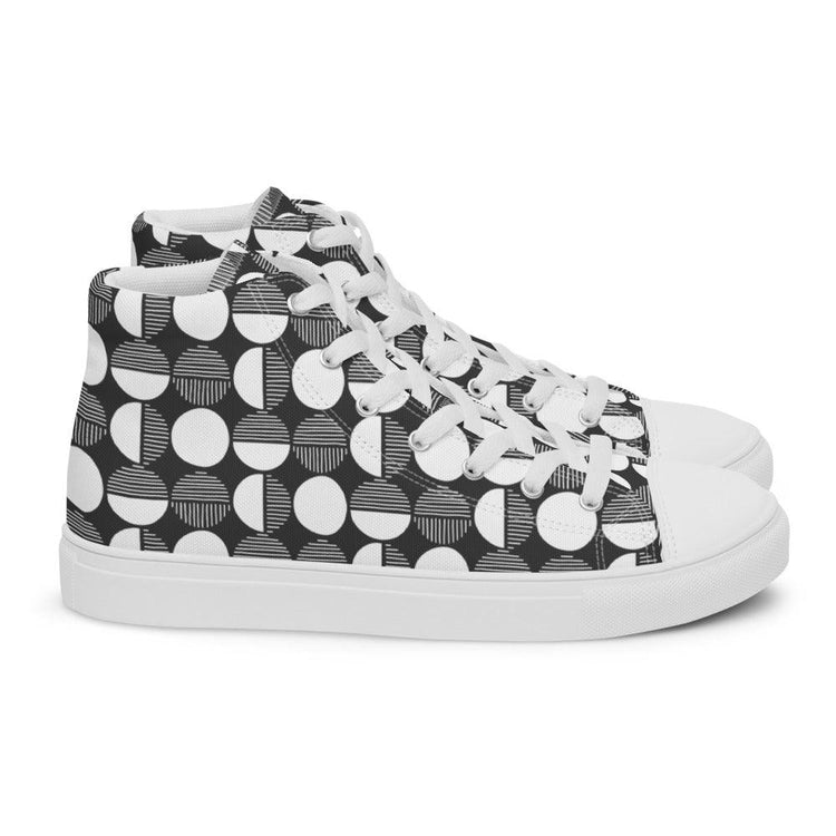 Circle and a Half Men’s High Top Canvas Shoes - MessyBunFun - Your Destination for Stylish Unisex Clothing, Tops and bottoms - MessyBunFun.com