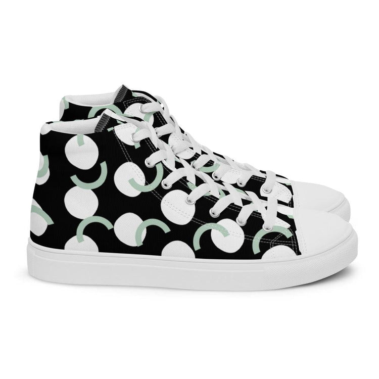 Elbow Noodles Men’s High Top Canvas Shoes - MessyBunFun - Your Destination for Stylish Unisex Clothing, Tops and bottoms - MessyBunFun.com