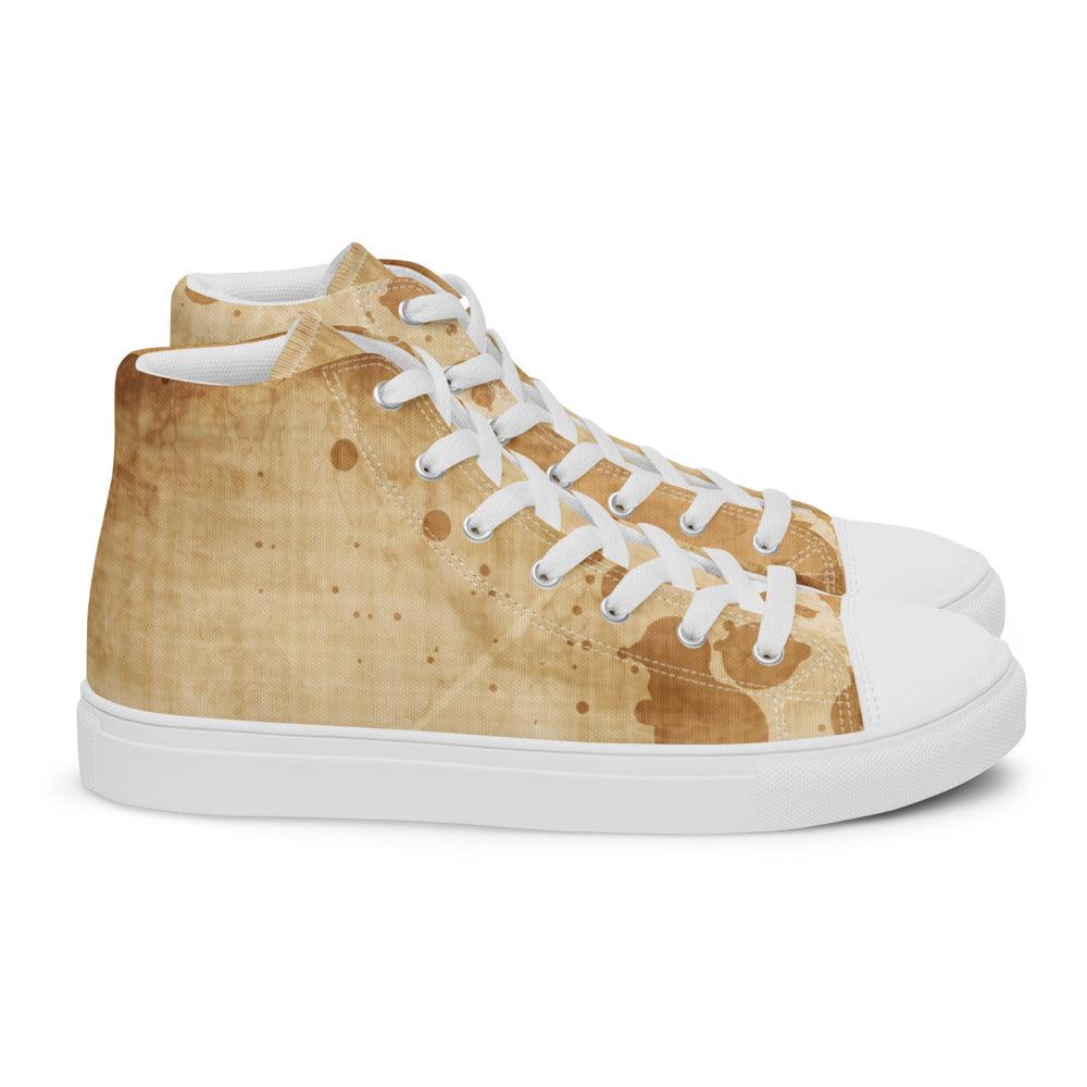 Drop Cloth Men’s High Top Canvas Shoes - MessyBunFun - Your Destination for Stylish Unisex Clothing, Tops and bottoms - MessyBunFun.com