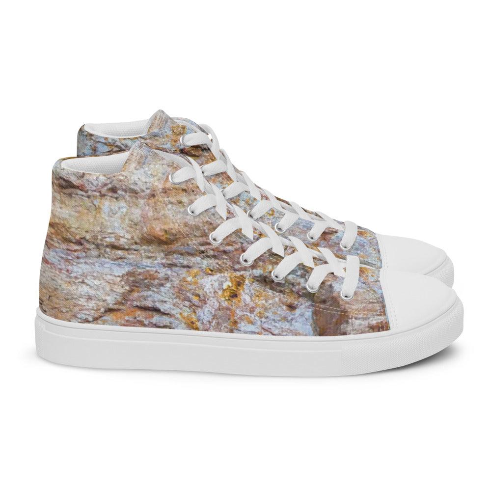 Rock Face Men’s High Top Canvas Shoes - MessyBunFun - Your Destination for Stylish Unisex Clothing, Tops and bottoms - MessyBunFun.com