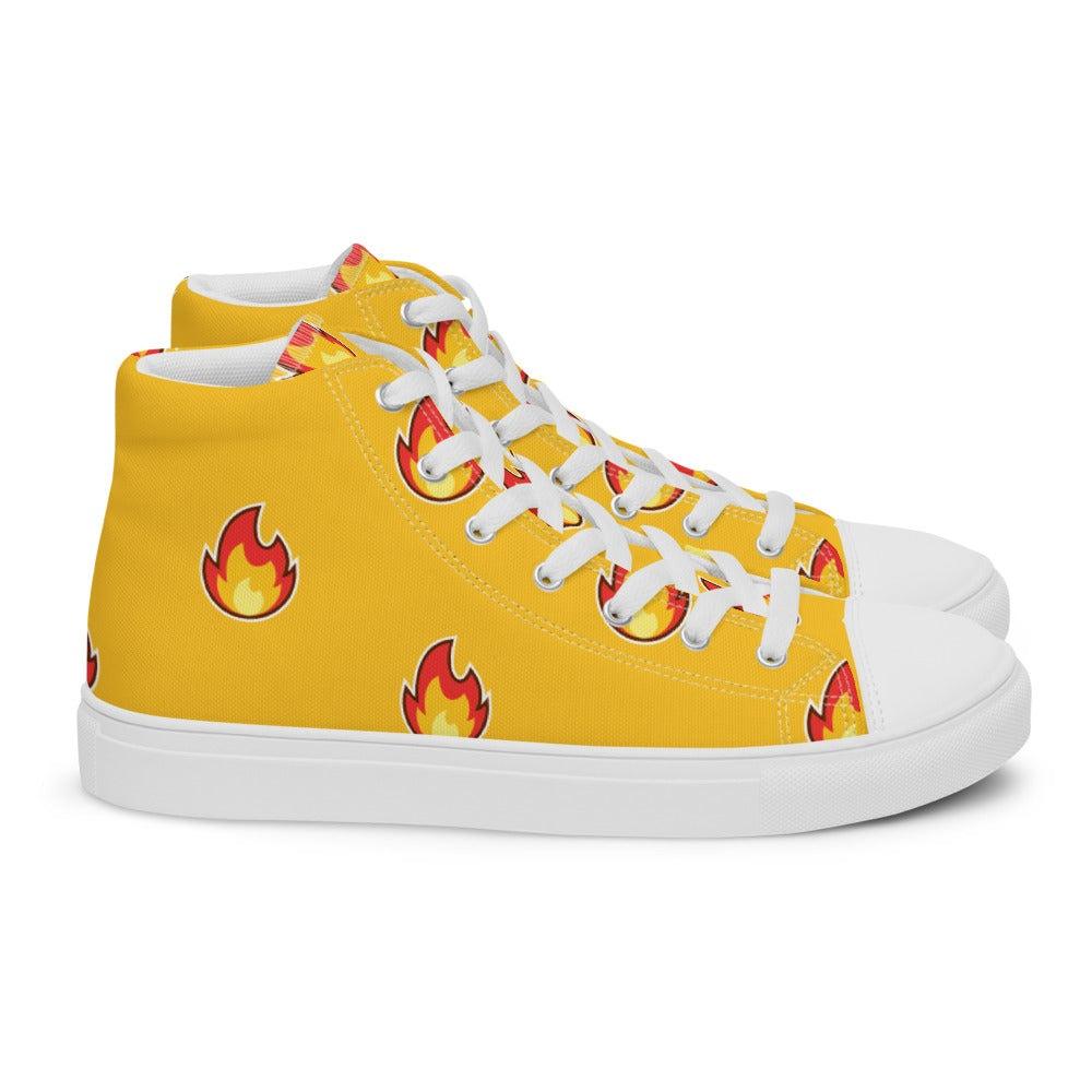 Flame Jumper Men’s High Top Canvas Shoes - MessyBunFun - Your Destination for Stylish Unisex Clothing, Tops and bottoms - MessyBunFun.com