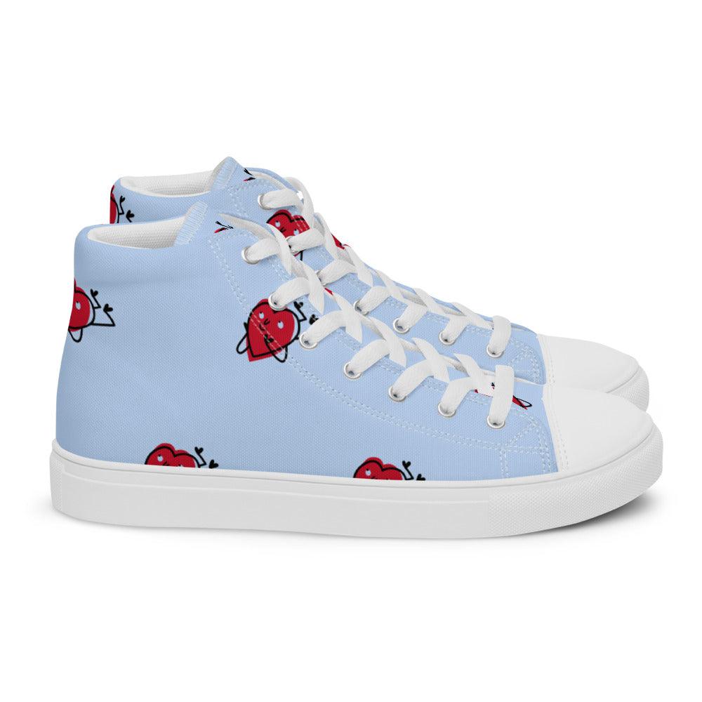 Falling 4 U Men’s High Top Canvas Shoes - MessyBunFun - Your Destination for Stylish Unisex Clothing, Tops and bottoms - MessyBunFun.com