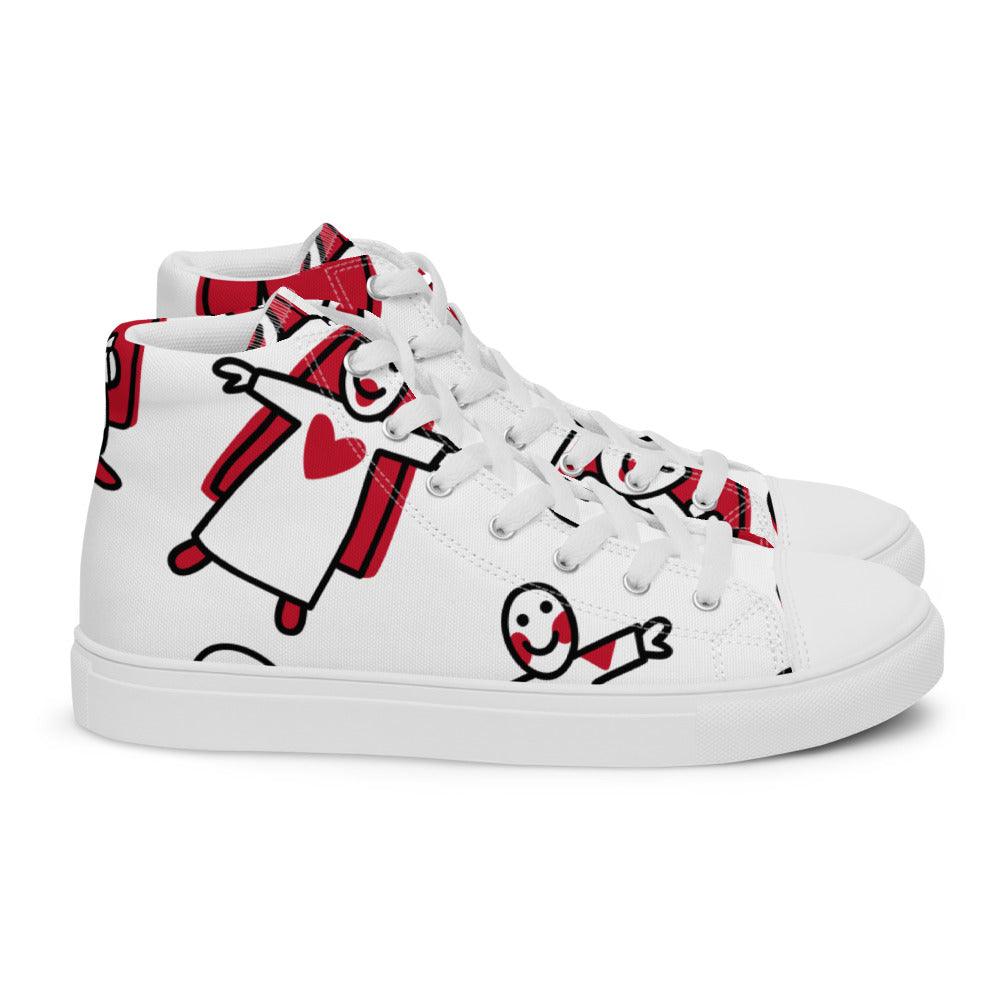 Gingerbread Time Men’s High Top Canvas Shoes - MessyBunFun - Your Destination for Stylish Unisex Clothing, Tops and bottoms - MessyBunFun.com