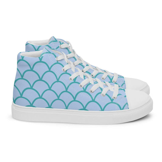 Mermaid's Tail Men’s High Top Canvas Shoes - MessyBunFun - Your Destination for Stylish Unisex Clothing, Tops and bottoms - MessyBunFun.com