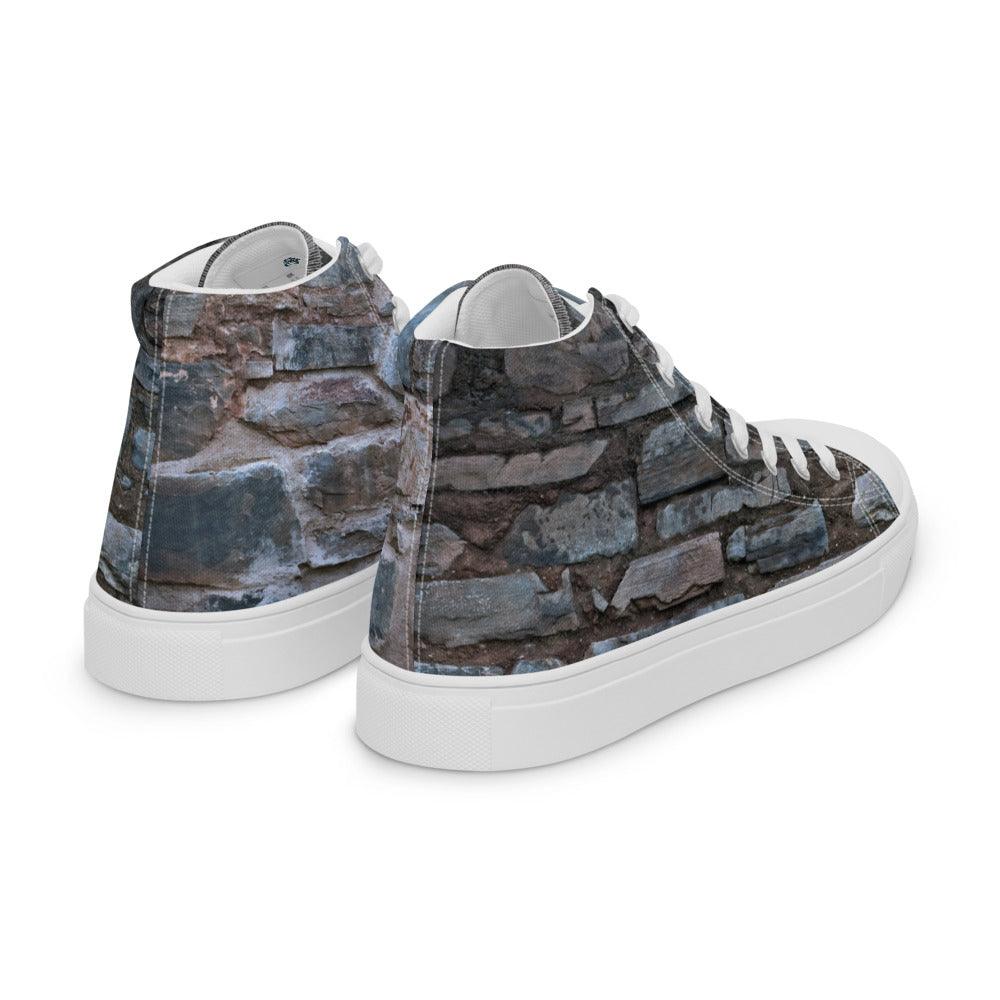 Stone Cold Men’s High Top Canvas Shoes - MessyBunFun - Your Destination for Stylish Unisex Clothing, Tops and bottoms - MessyBunFun.com