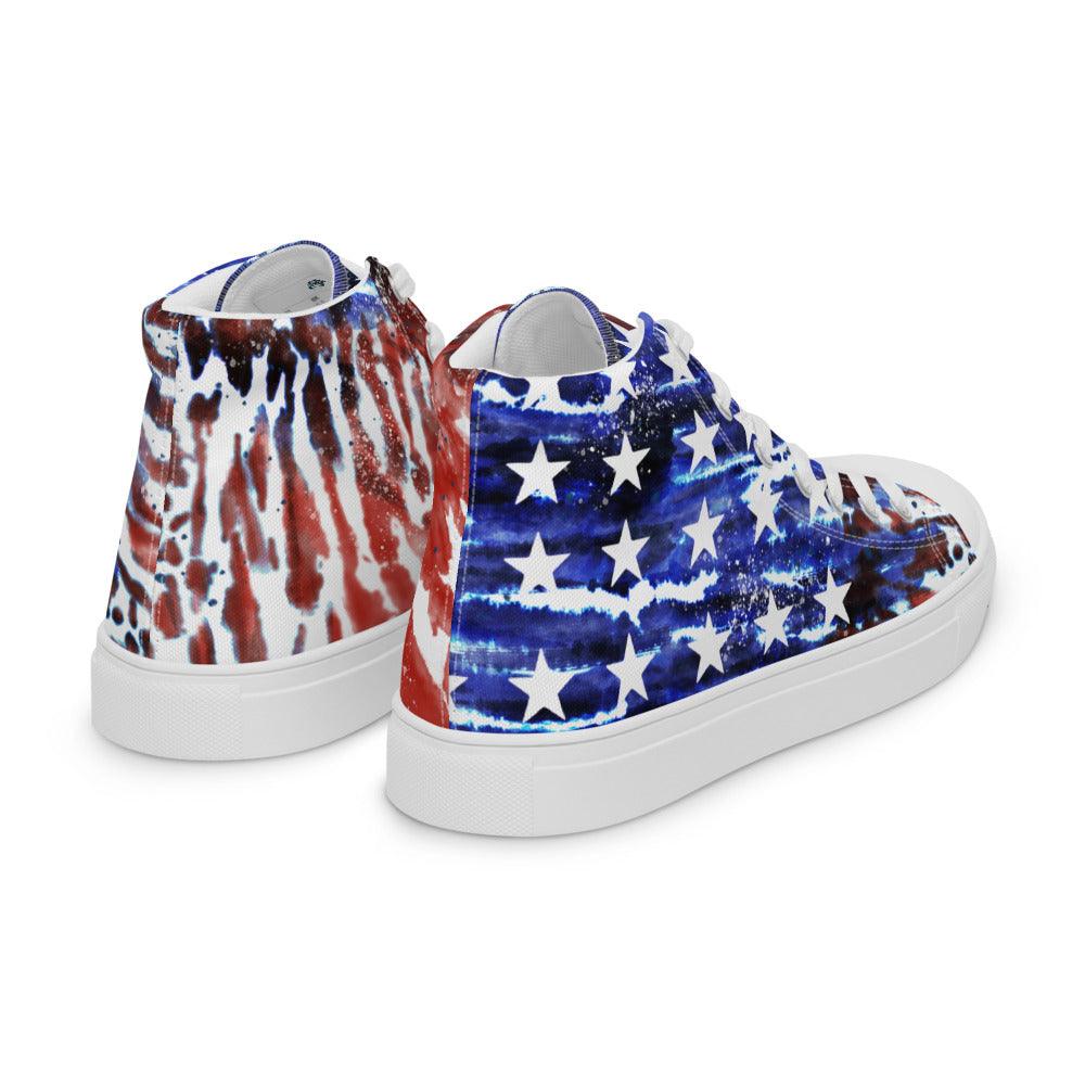 USA Racers Men’s High Top Canvas Shoes - MessyBunFun - Your Destination for Stylish Unisex Clothing, Tops and bottoms - MessyBunFun.com