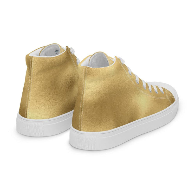 Golden Glow Men’s High Top Canvas Shoes - MessyBunFun - Your Destination for Stylish Unisex Clothing, Tops and bottoms - MessyBunFun.com