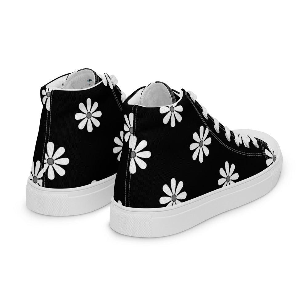 Black Daisey Men’s High Top Canvas Shoes - MessyBunFun - Your Destination for Stylish Unisex Clothing, Tops and bottoms - MessyBunFun.com