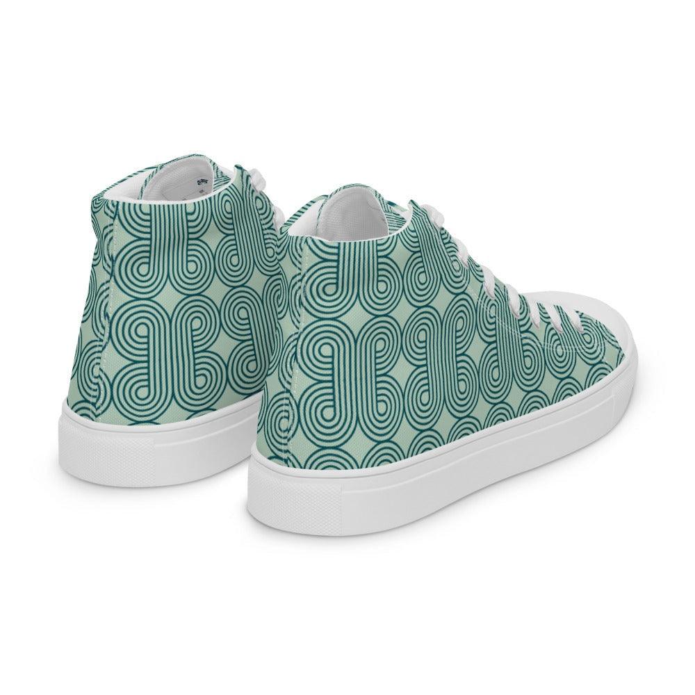 Spaghetti Bowl Men’s High Top Canvas Shoes - MessyBunFun - Your Destination for Stylish Unisex Clothing, Tops and bottoms - MessyBunFun.com