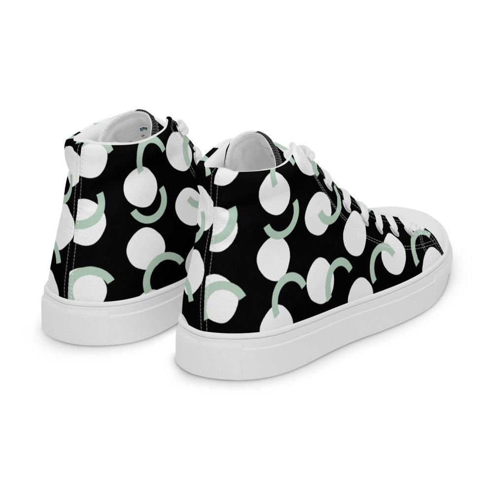 Elbow Noodles Men’s High Top Canvas Shoes - MessyBunFun - Your Destination for Stylish Unisex Clothing, Tops and bottoms - MessyBunFun.com